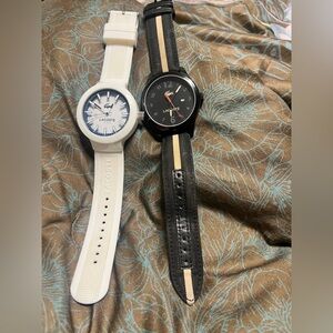 Lacoste Dual-Tone Men's Watch Set - Black and White